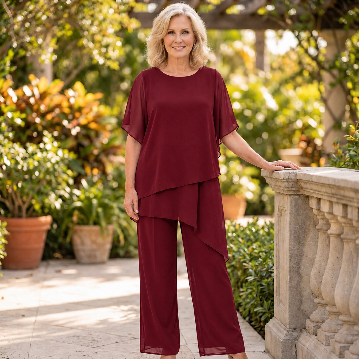 Anouk Layered Draped Two-Piece Set