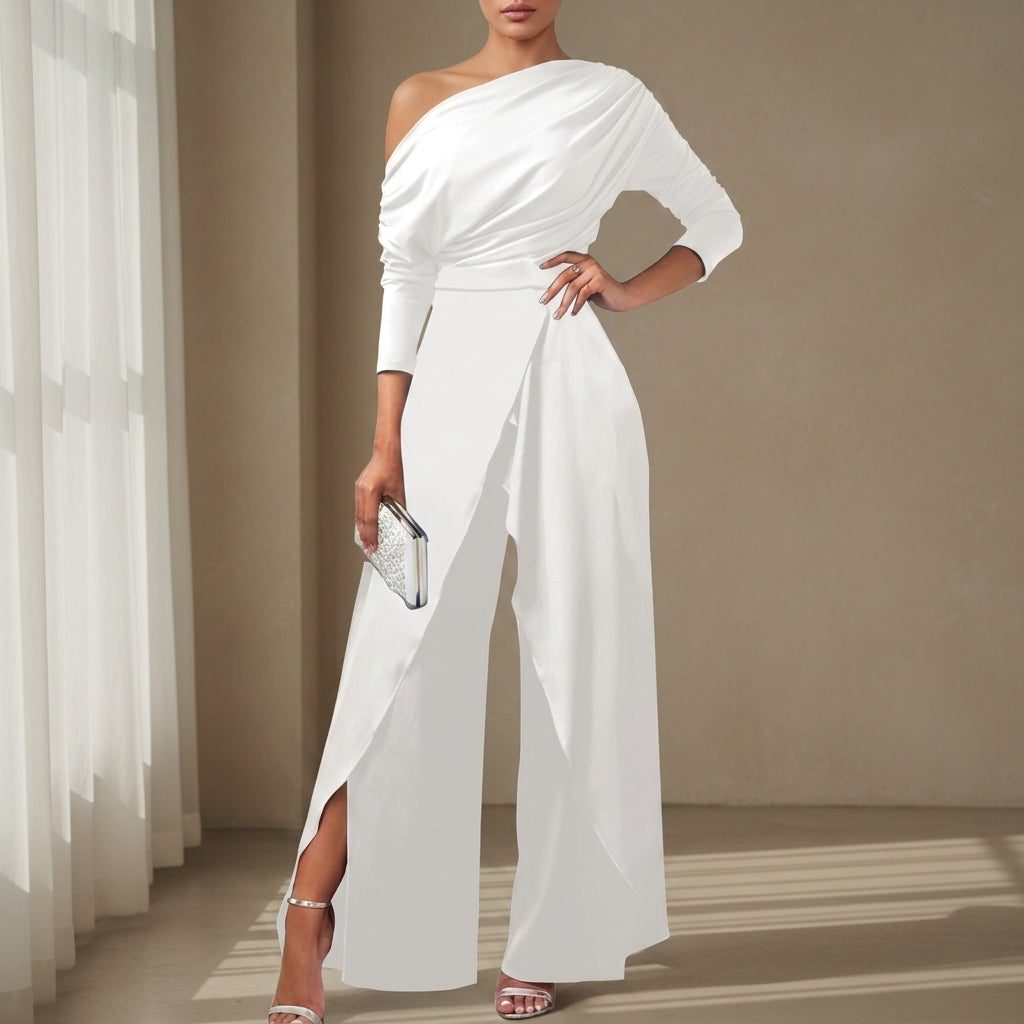 Stella One-Shoulder Wide-Leg Jumpsuit