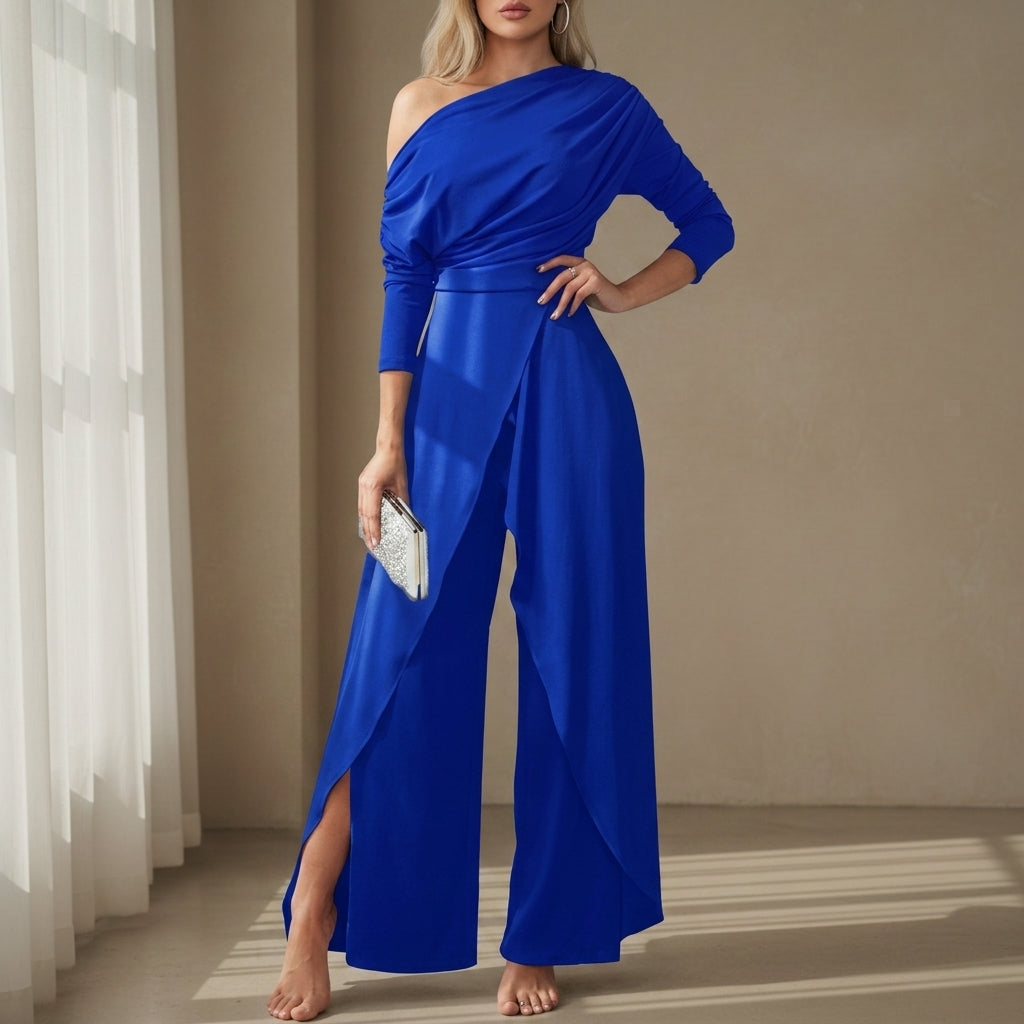 Stella One-Shoulder Wide-Leg Jumpsuit