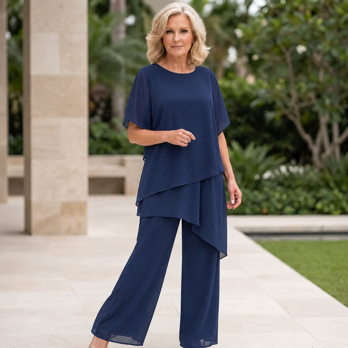 Anouk Layered Draped Two-Piece Set