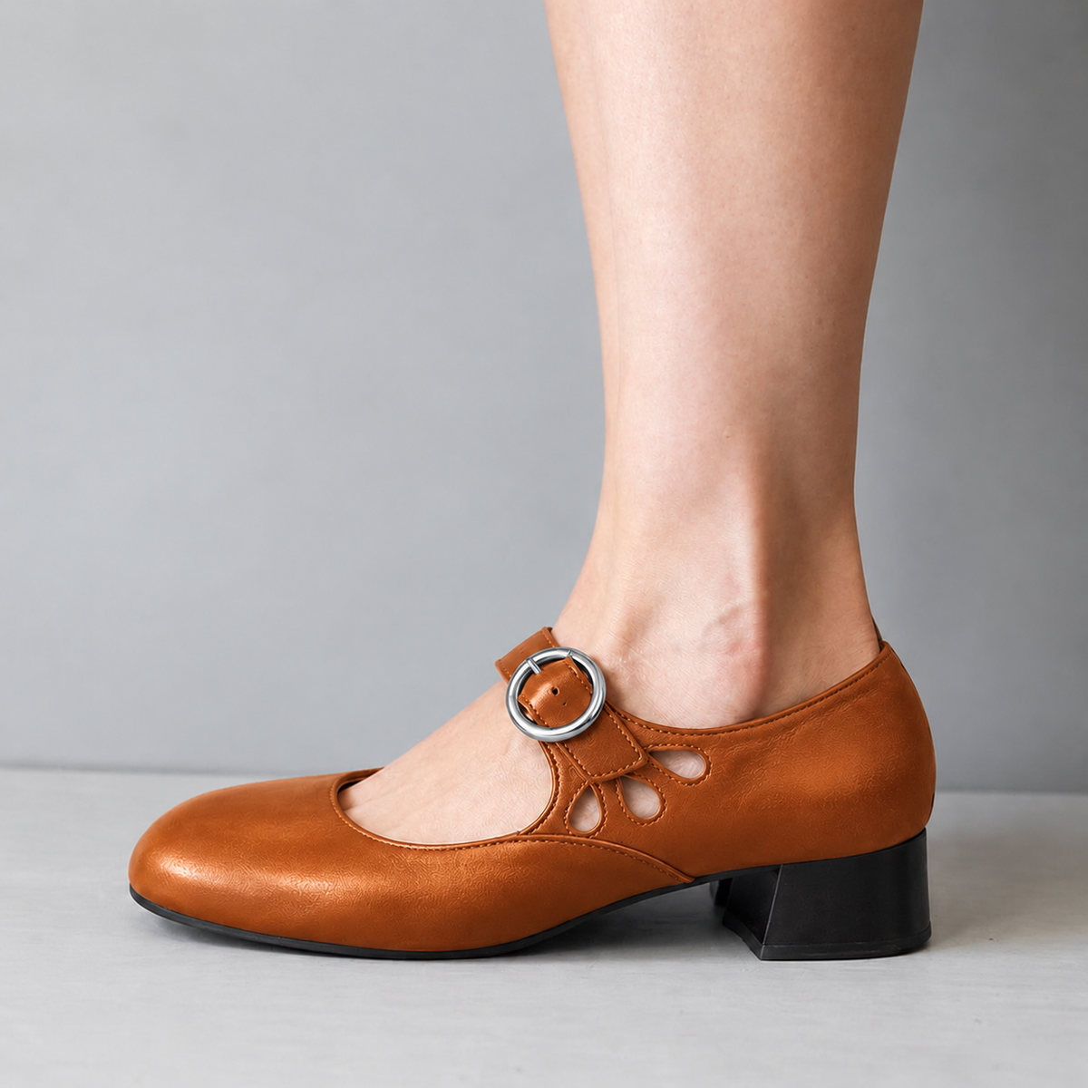 Delia Retro Buckle Comfort Sandals