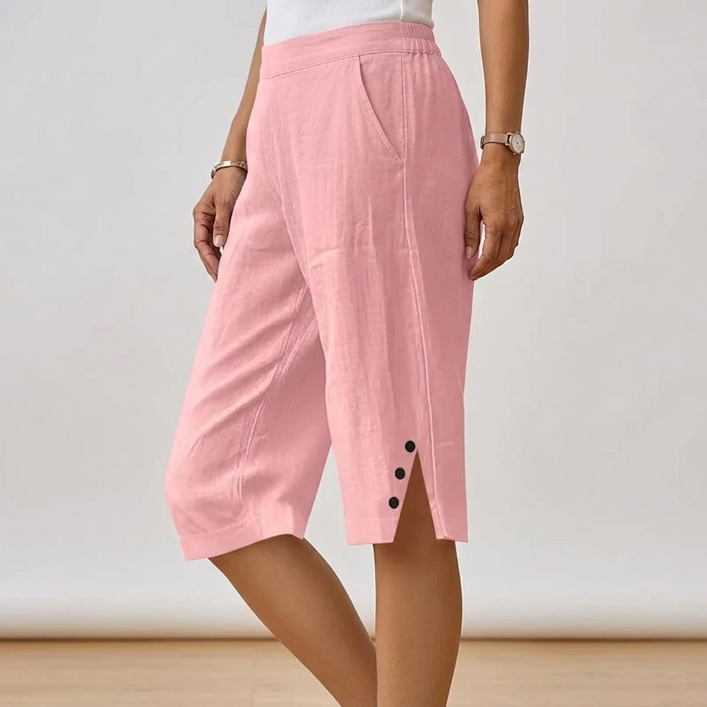 Hallie Relaxed Knee-Length Shorts