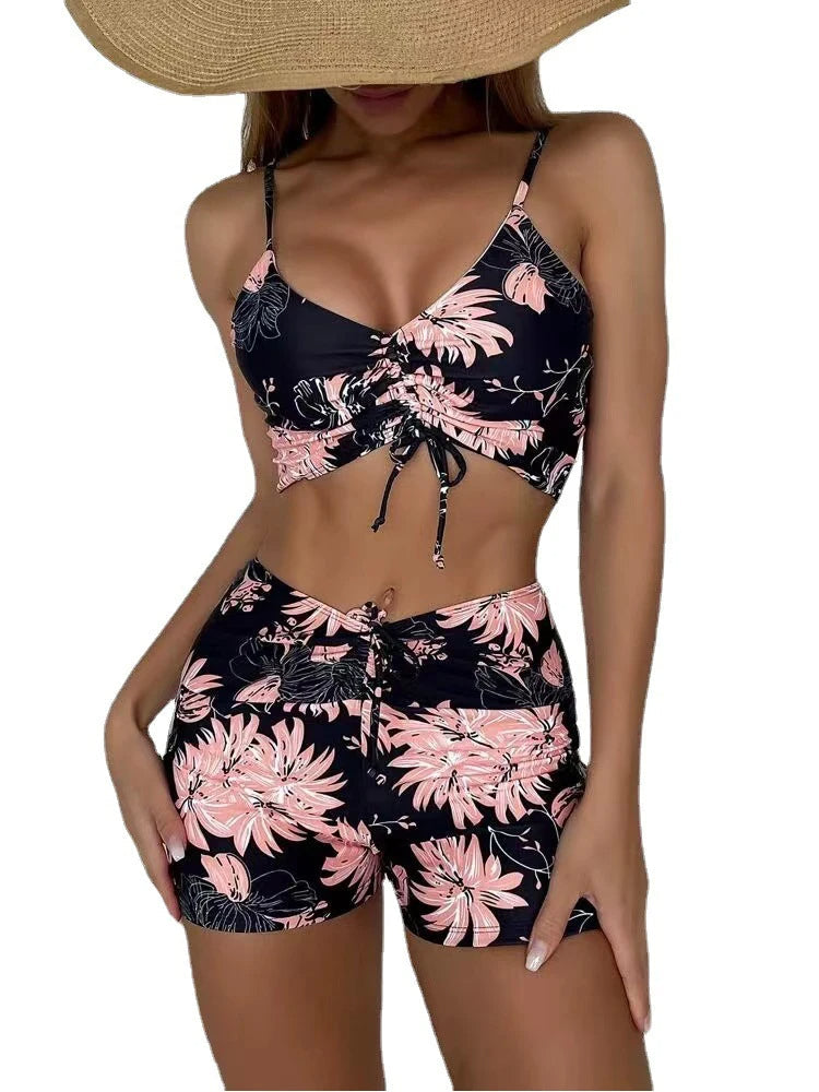 Marina Ruched High-Waist Bikini Set