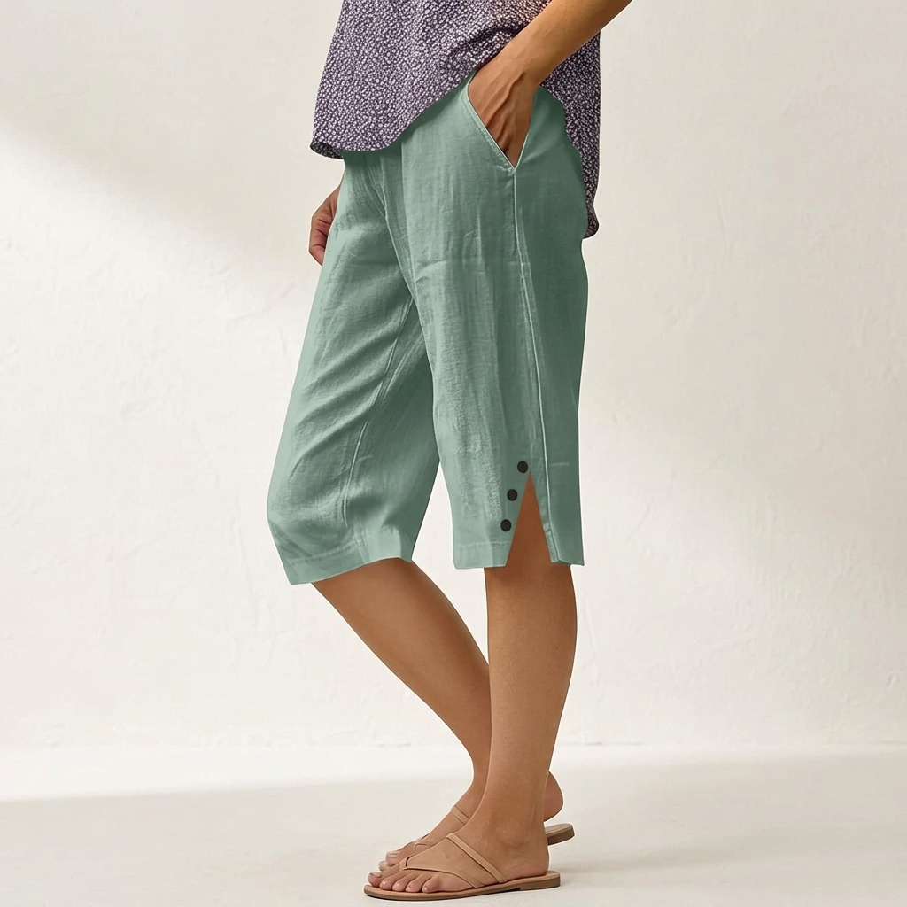 Hallie Relaxed Knee-Length Shorts