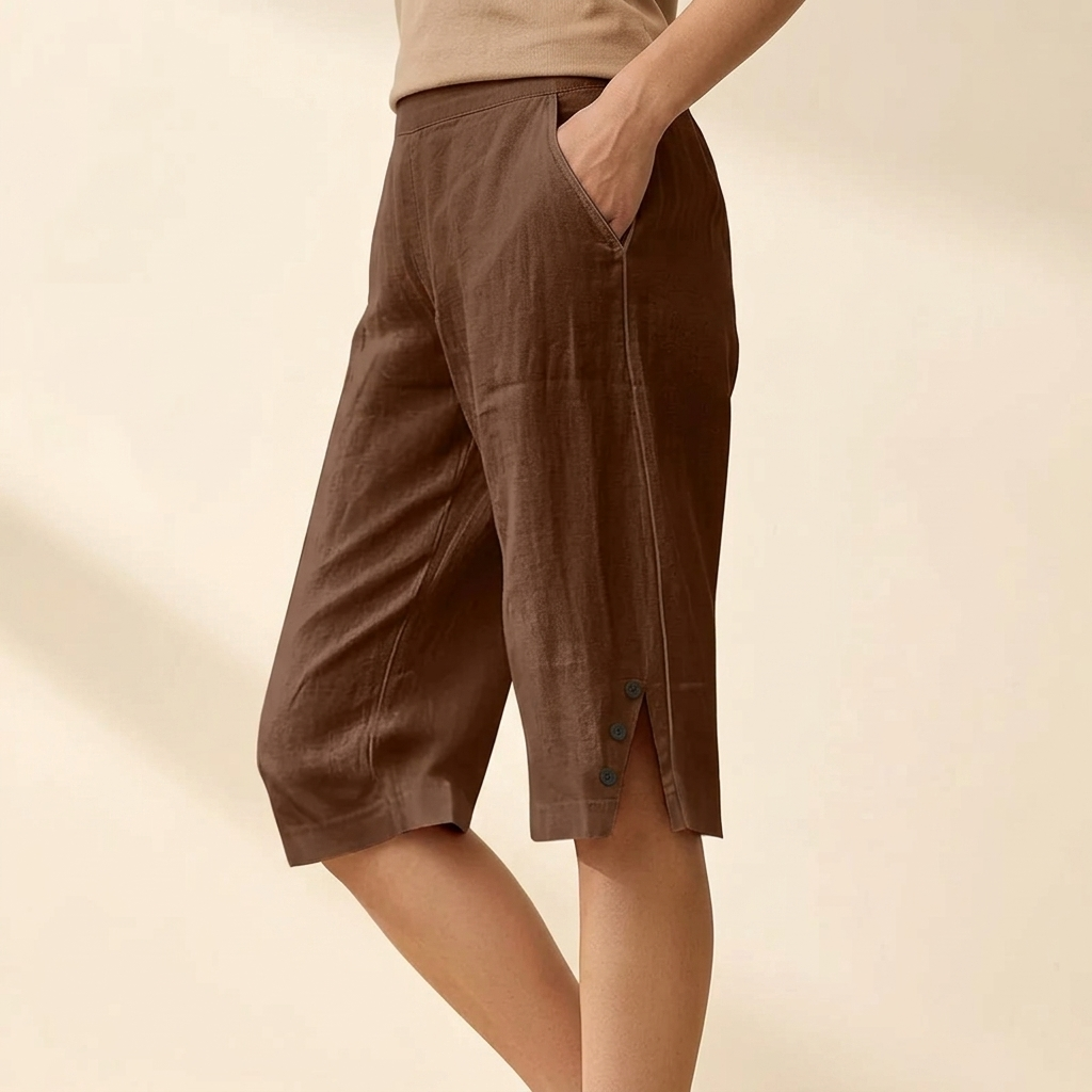 Hallie Relaxed Knee-Length Shorts