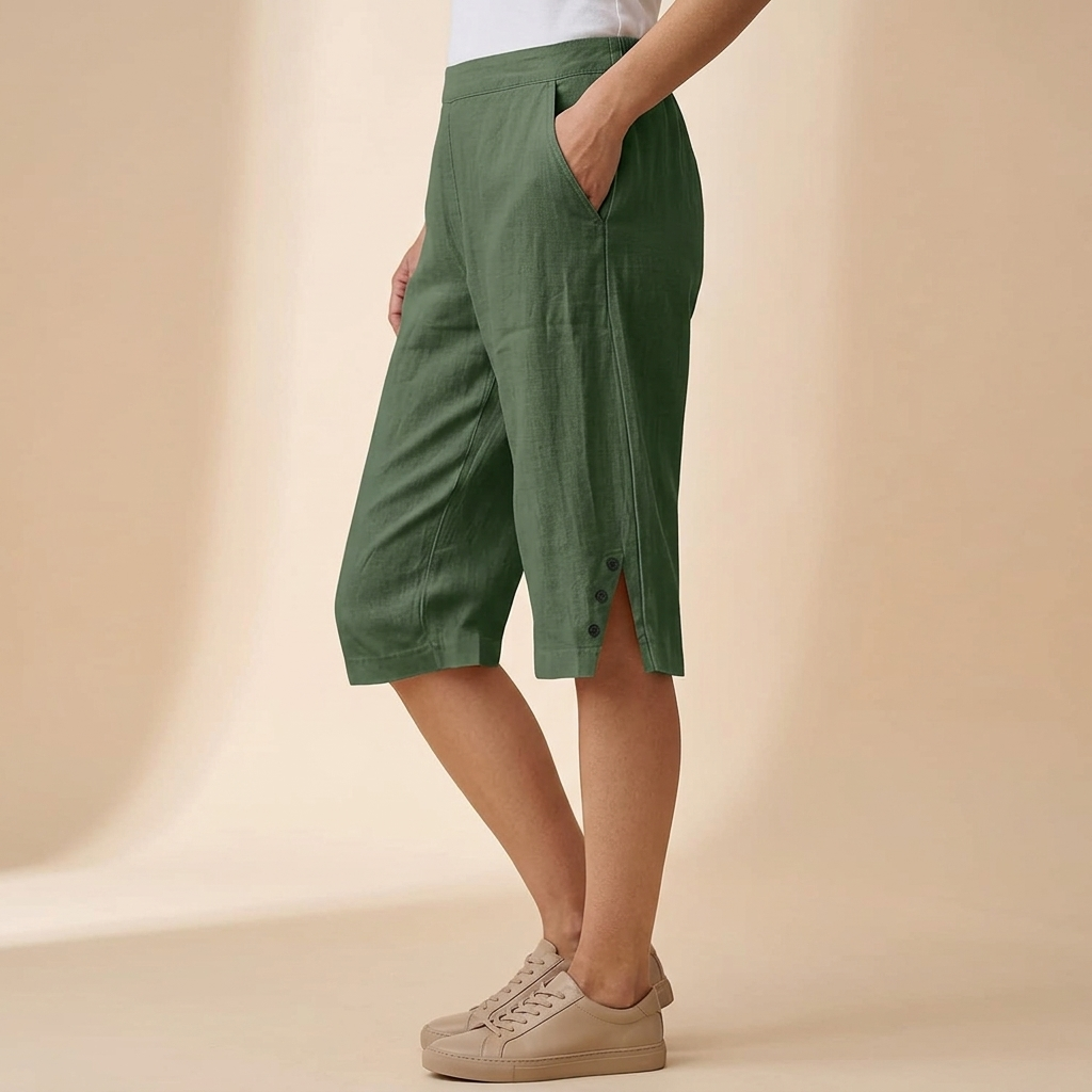 Hallie Relaxed Knee-Length Shorts