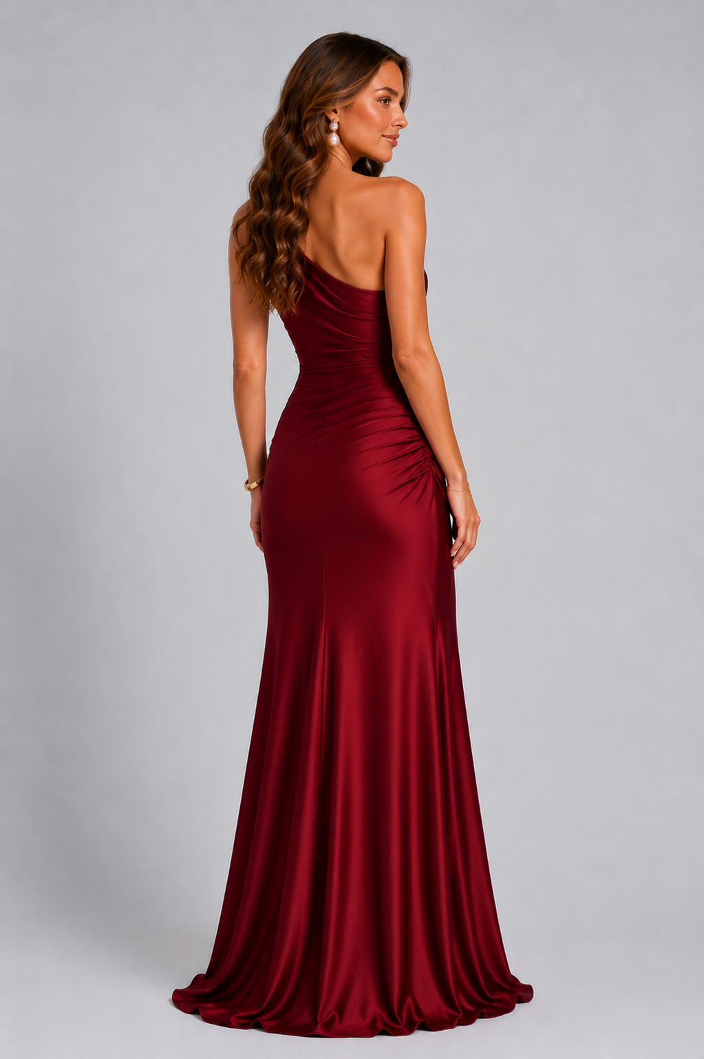 Imogen Refined One-Shoulder Maxi Evening Dress