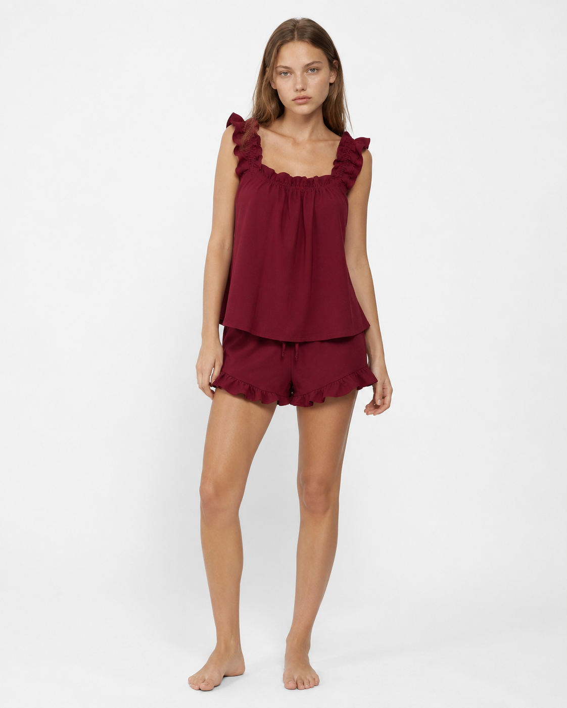 Belle Soft Ruffle Cami and Shorts Set