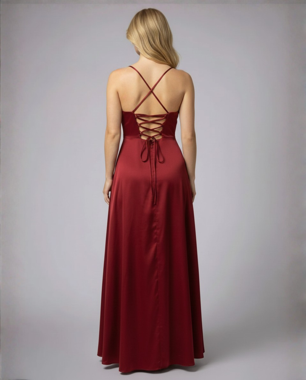 Lyra Elegant Cowl Neck Maxi Dress with Side Slit