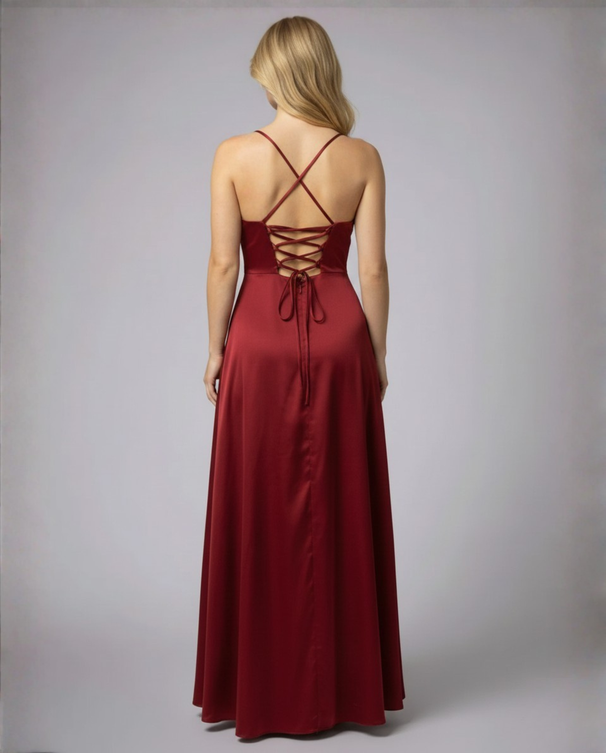 Lyra Elegant Cowl Neck Maxi Dress with Side Slit