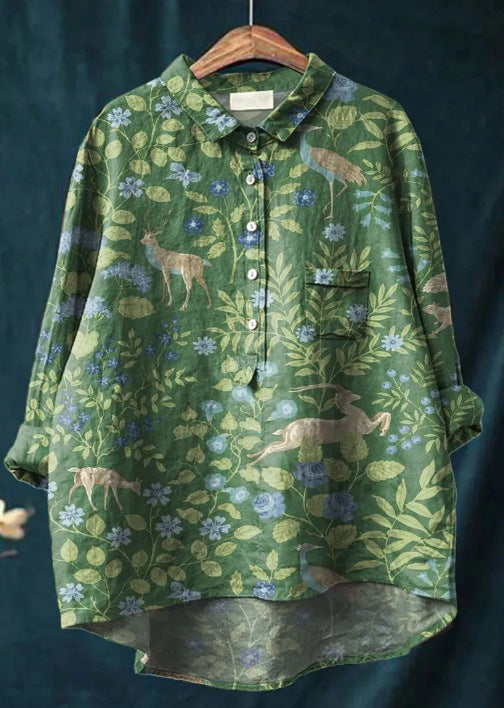 Antoinette French Vintage Print Blouse