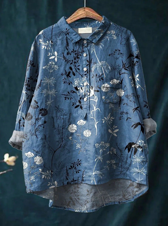 Antoinette French Vintage Print Blouse