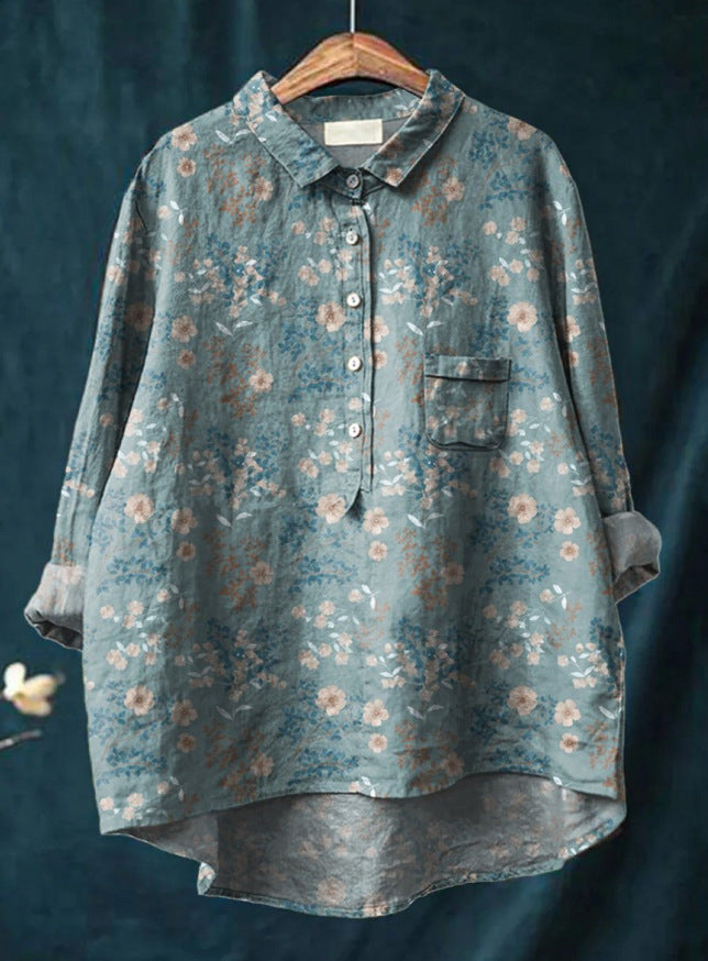 Antoinette French Vintage Print Blouse