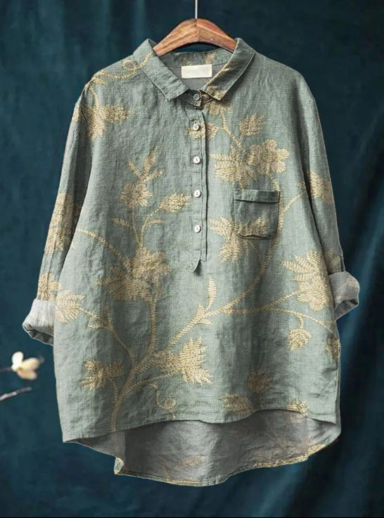 Antoinette French Vintage Print Blouse