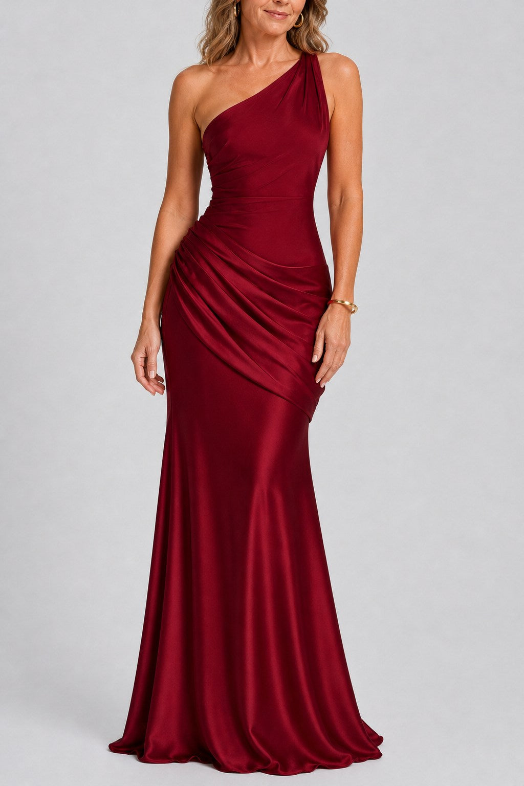 Imogen Refined One-Shoulder Maxi Evening Dress