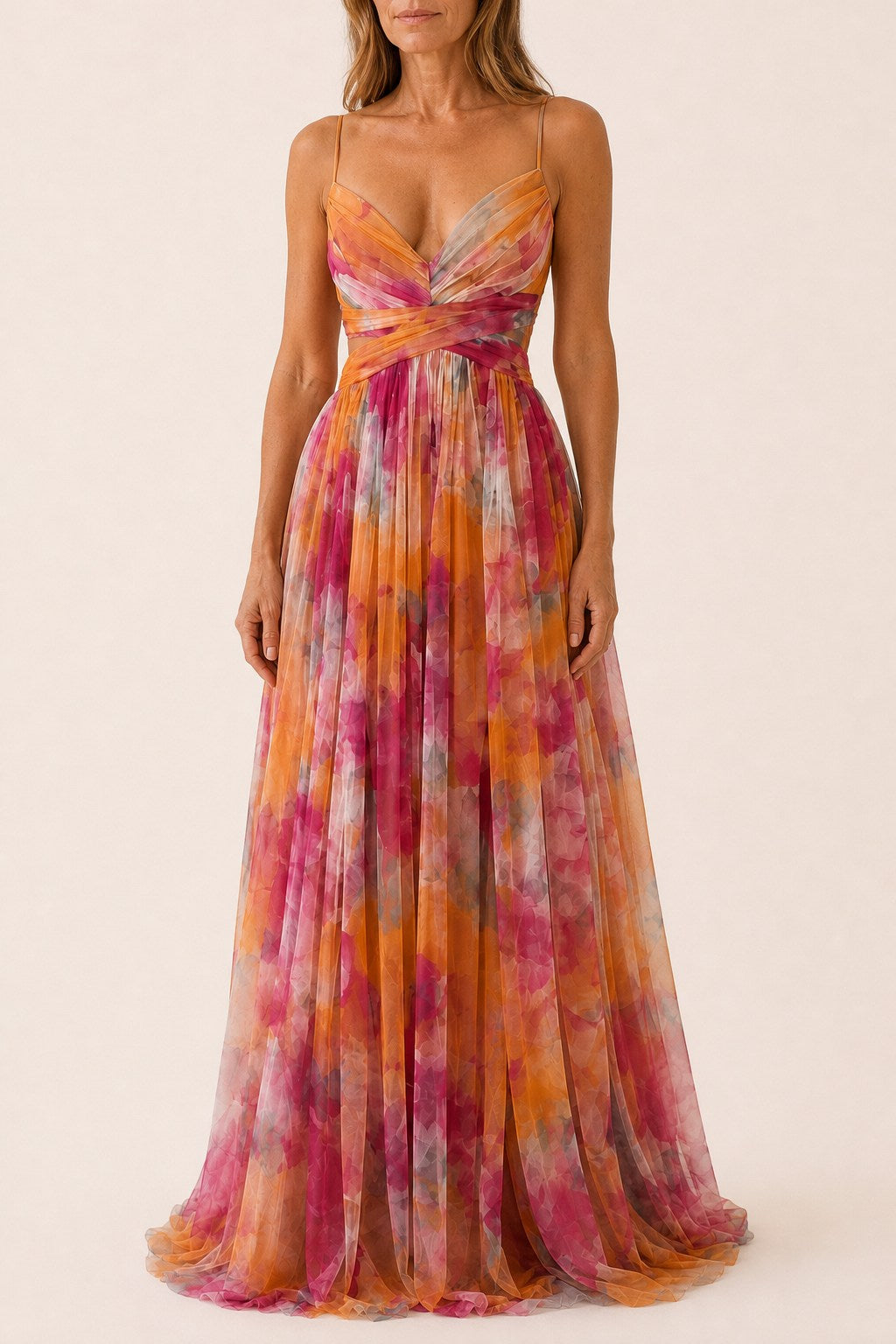 Tessa Bright Floral Wedding Guest Maxi Dress