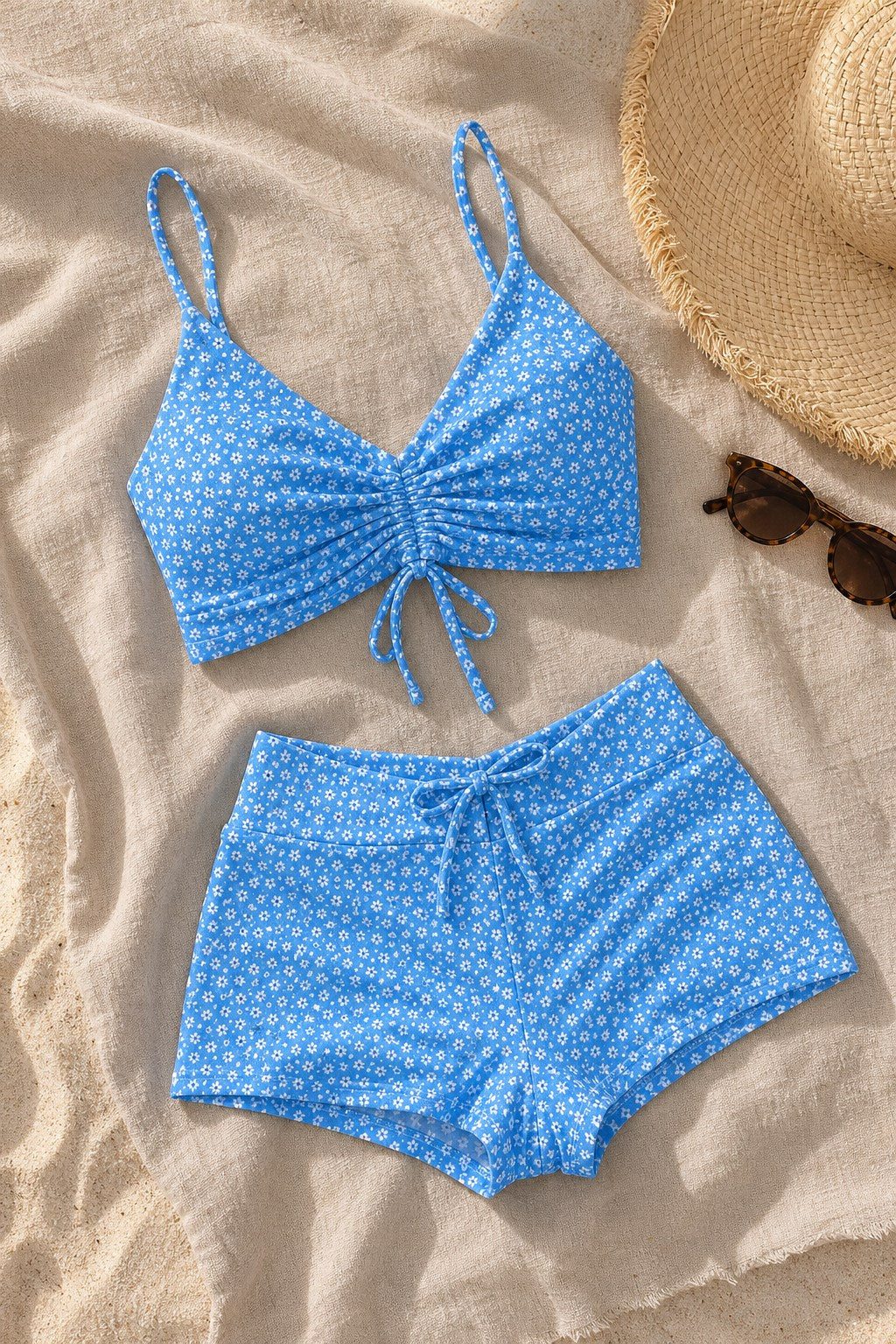 Marina Ruched High-Waist Bikini Set