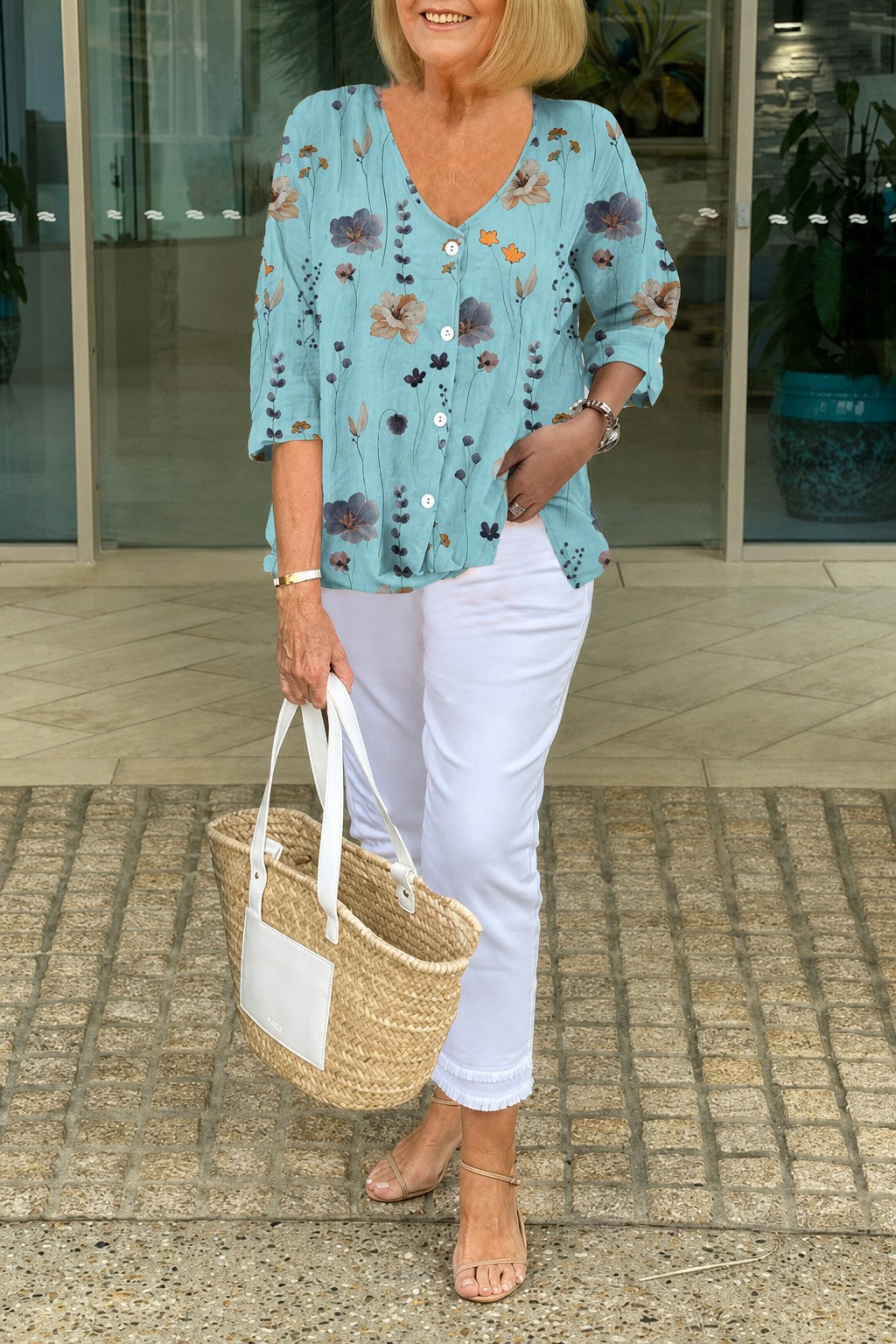 Bianca Floral French Vintage Blouse