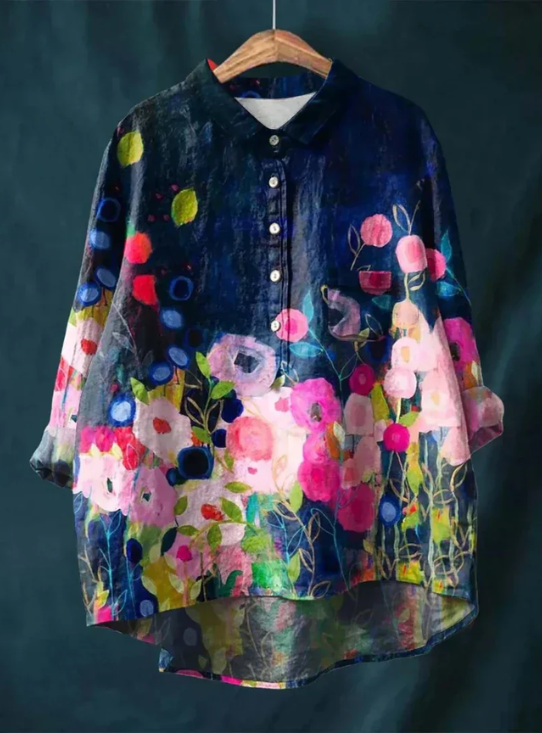 Antoinette French Vintage Print Blouse