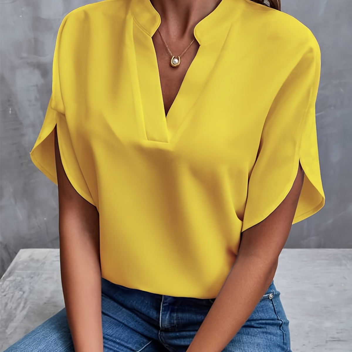 Adele Sophisticated V-Neck Top