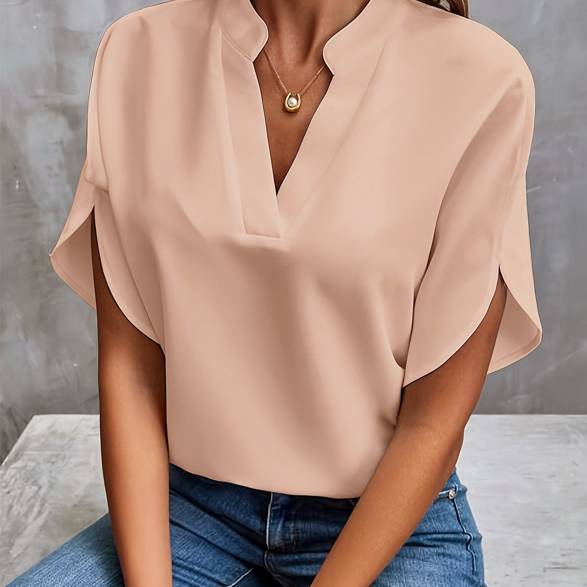 Adele Sophisticated V-Neck Top