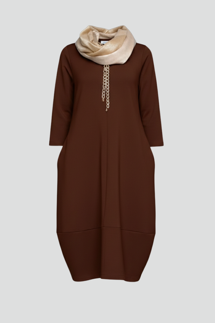 Nell Everyday A-Line Midi Dress with Pockets