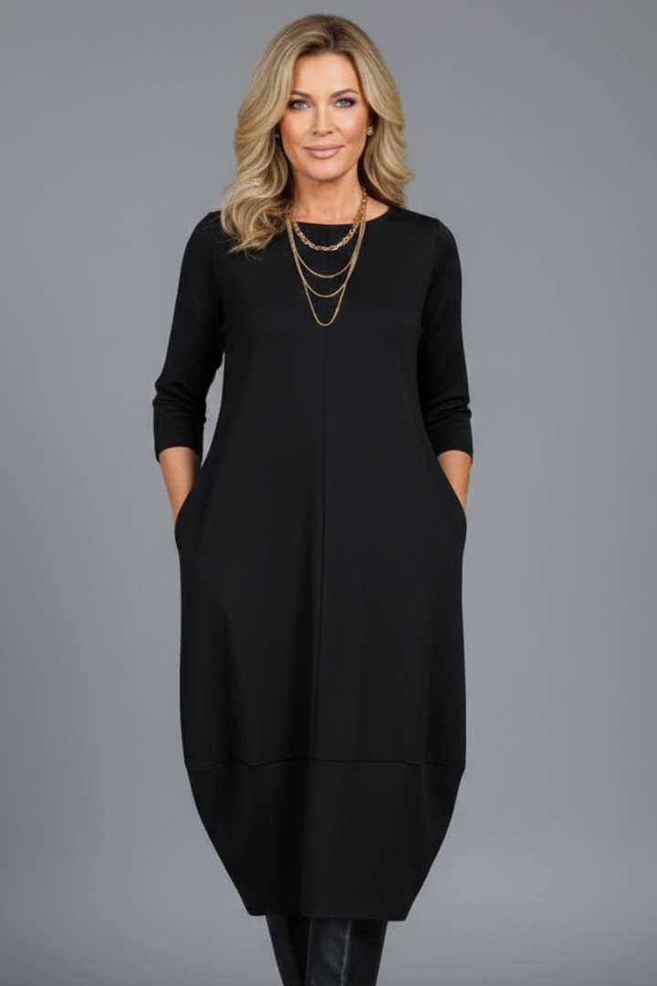 Nell Everyday A-Line Midi Dress with Pockets
