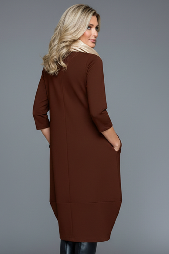 Nell Everyday A-Line Midi Dress with Pockets