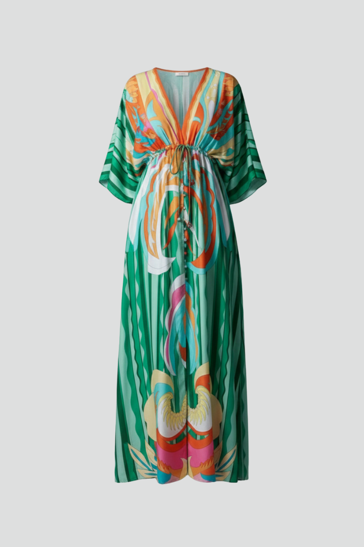 Juno Easy Printed Maxi Dress with Tie Waist