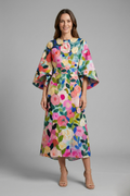 Wren Easy Printed Midi Dress with Wide Sleeves