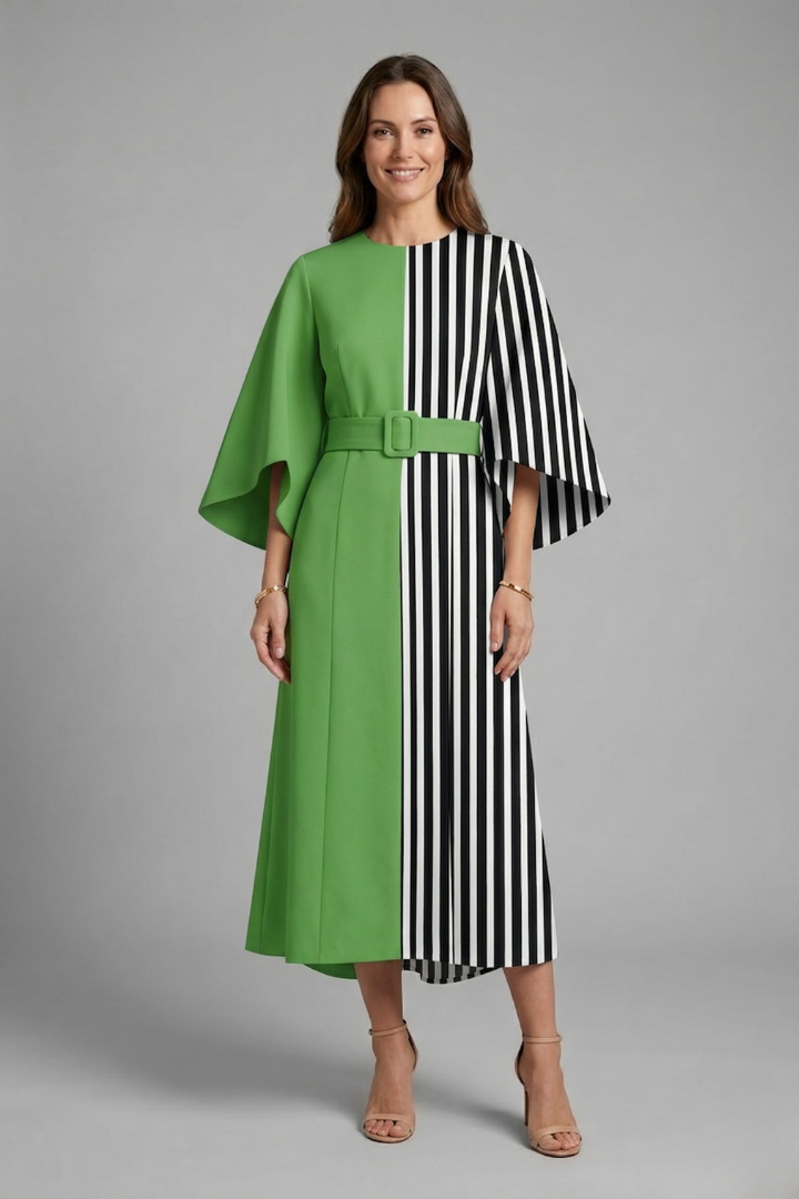 Wren Easy Printed Midi Dress with Wide Sleeves