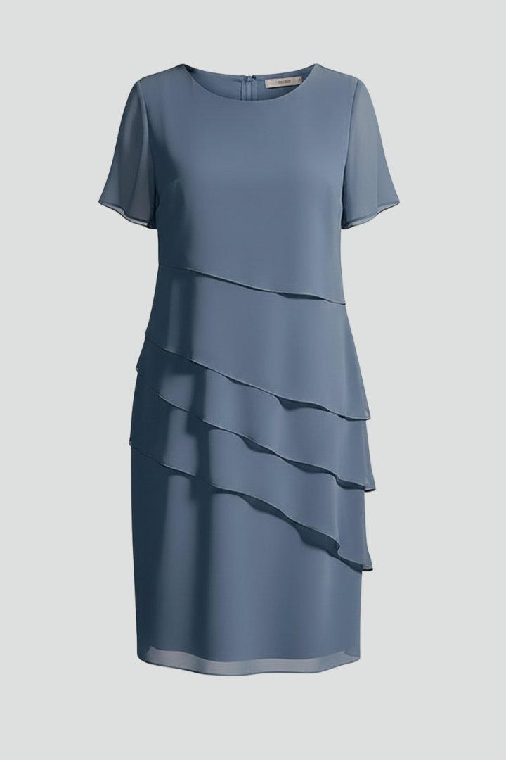 Pippa Easy Layered Short Sleeve Midi Dress