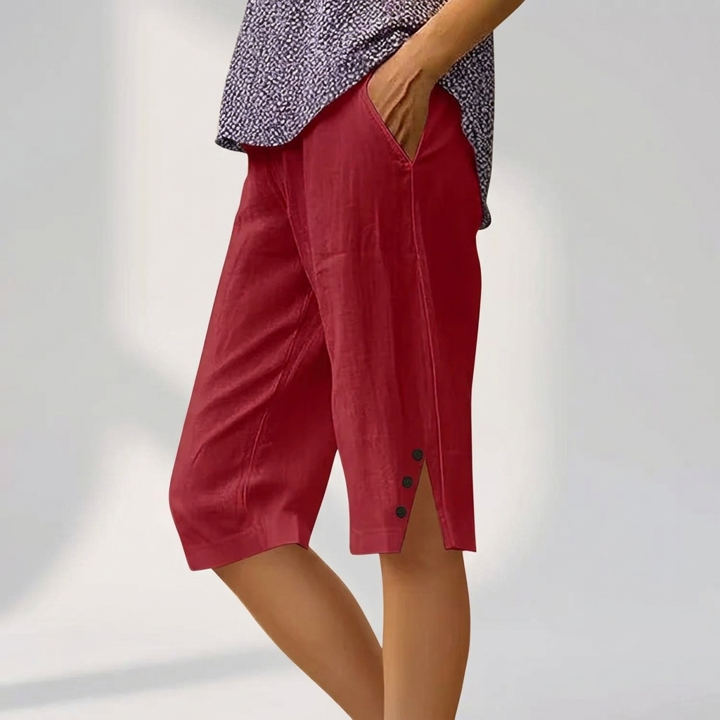 Hallie Relaxed Knee-Length Shorts