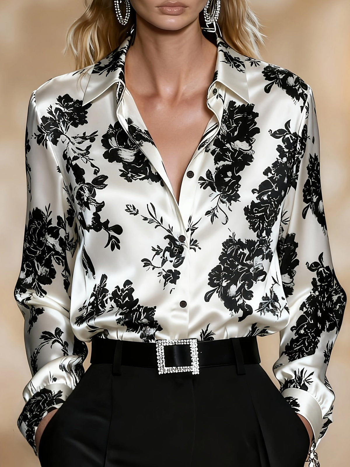 Zoe Elegant Floral Printed Blouse