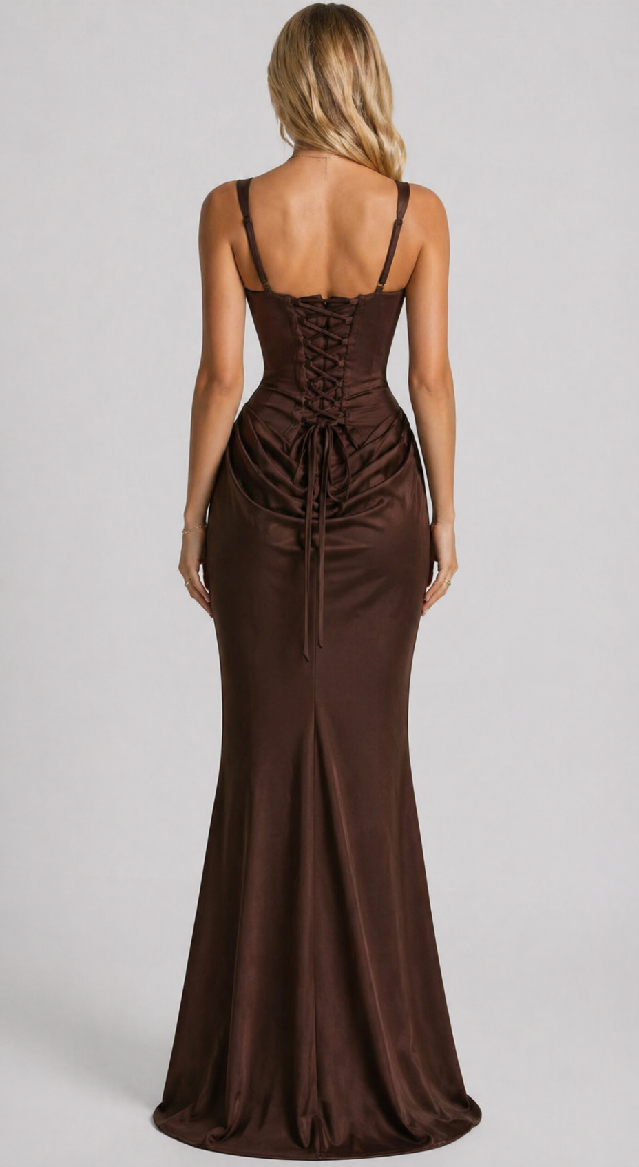 Isadora Sculpted Corset Maxi Dress with Square Neck