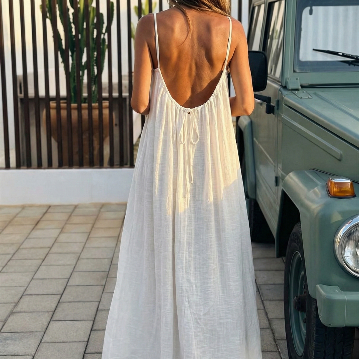 Skye Flowy Open Back Summer Maxi Dress