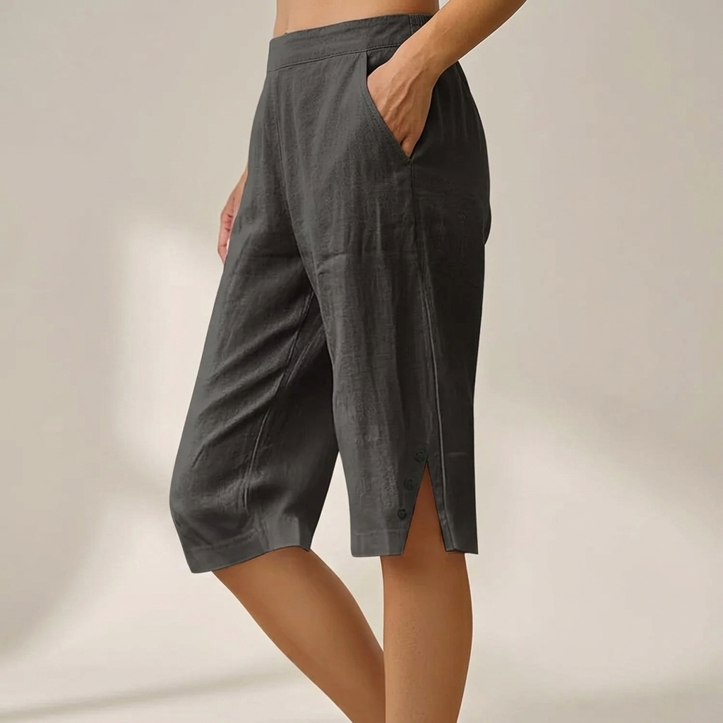 Hallie Relaxed Knee-Length Shorts