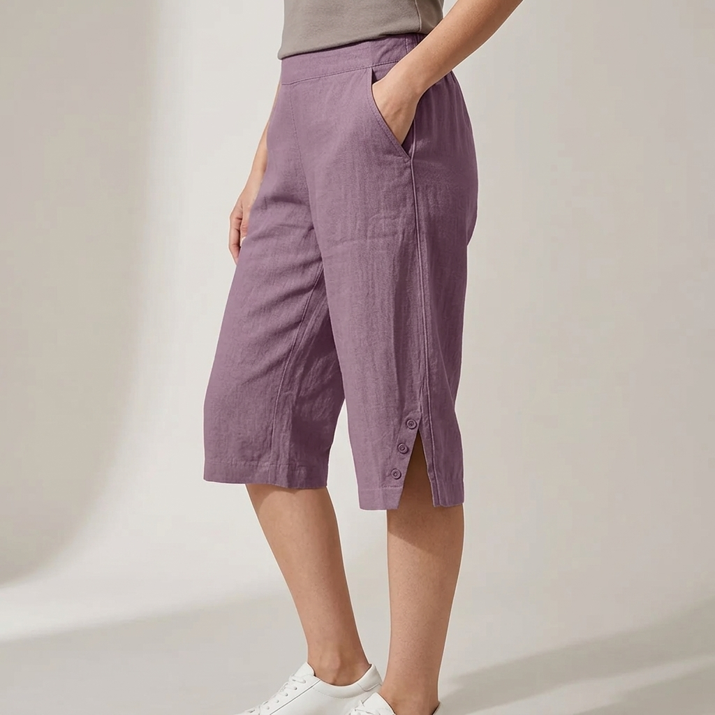 Hallie Relaxed Knee-Length Shorts