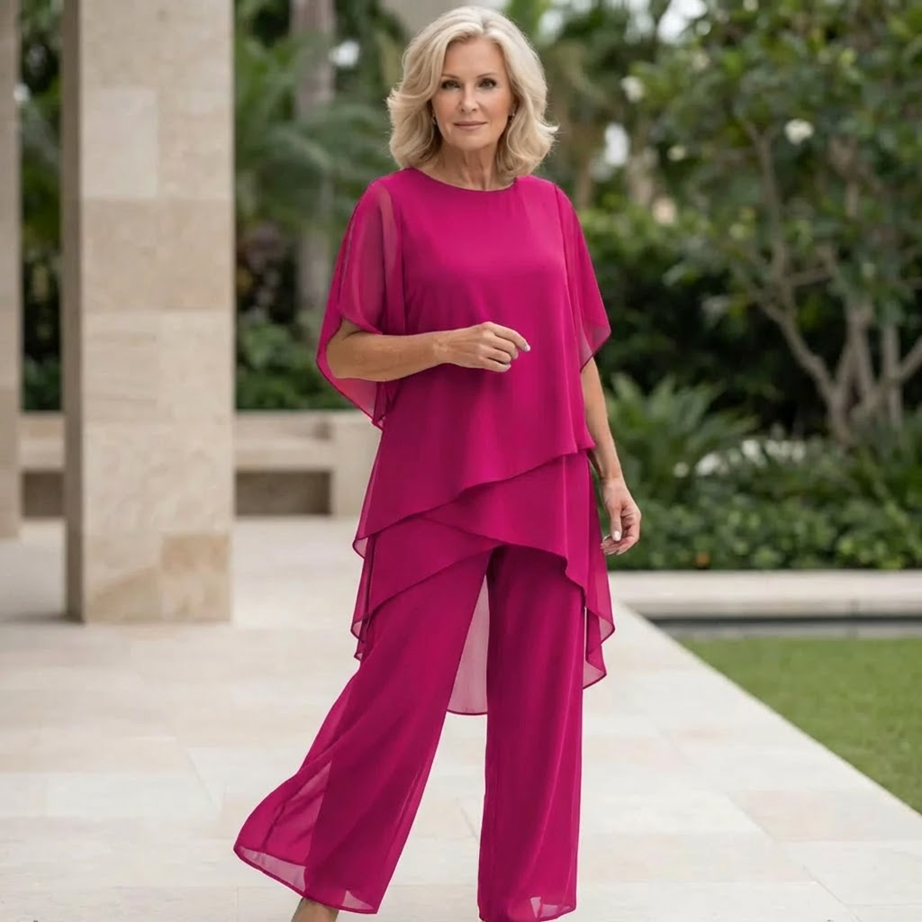 Anouk Layered Draped Two-Piece Set