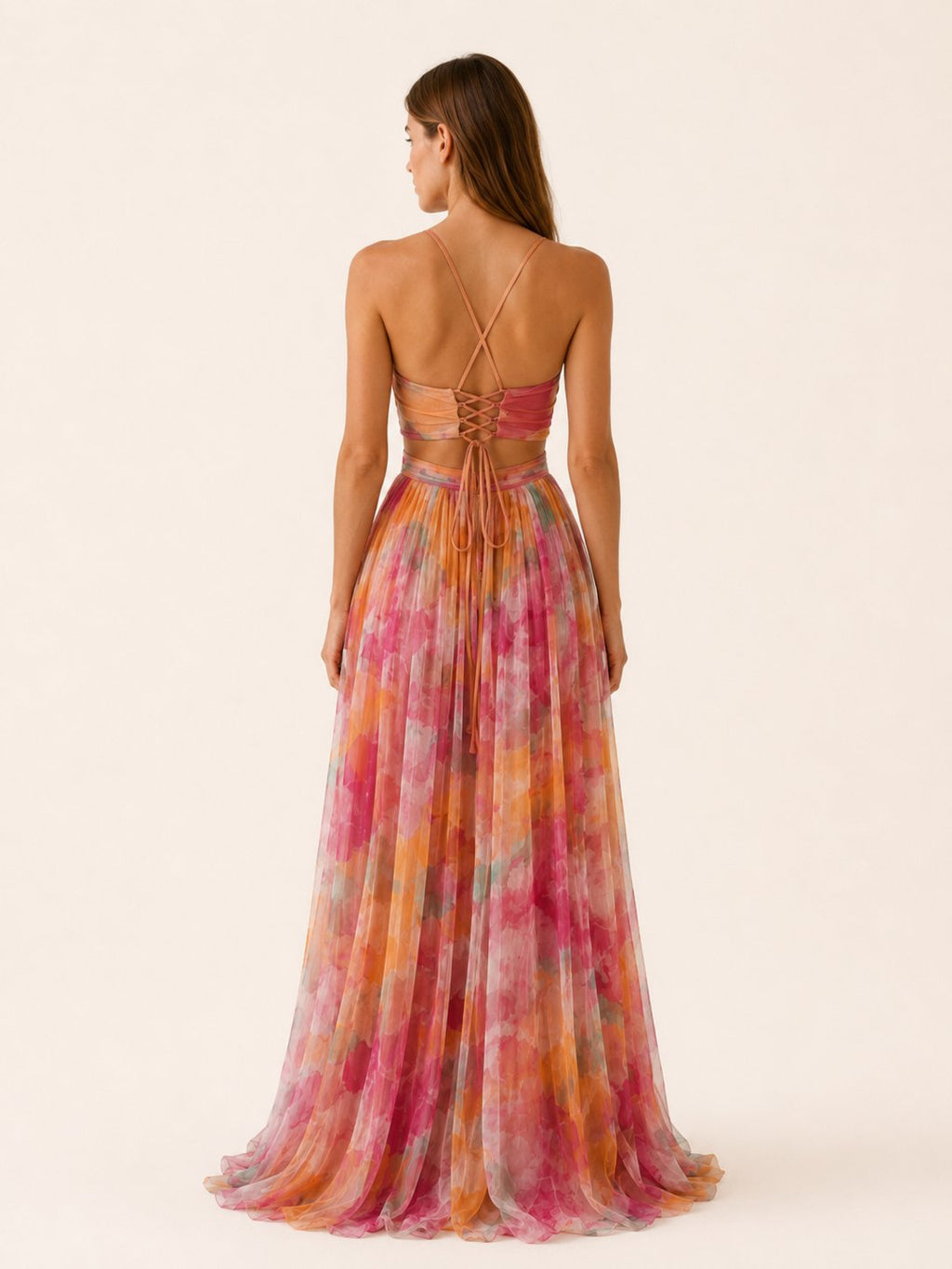Tessa Bright Floral Wedding Guest Maxi Dress