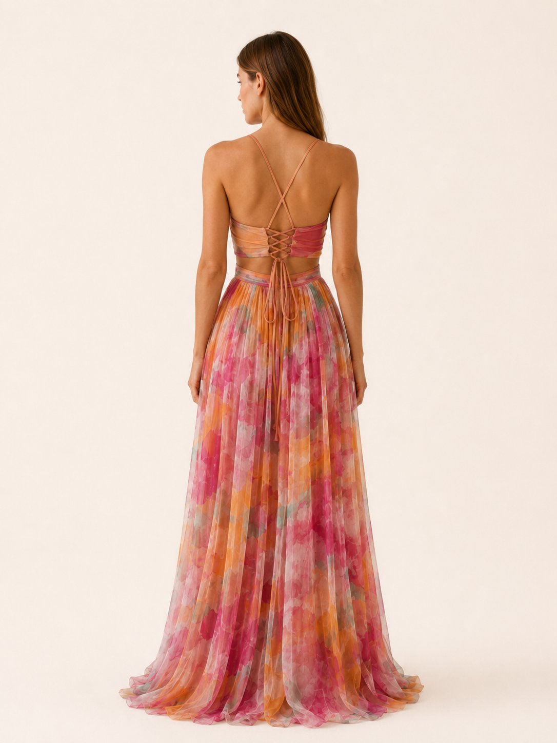 Tessa Bright Floral Wedding Guest Maxi Dress