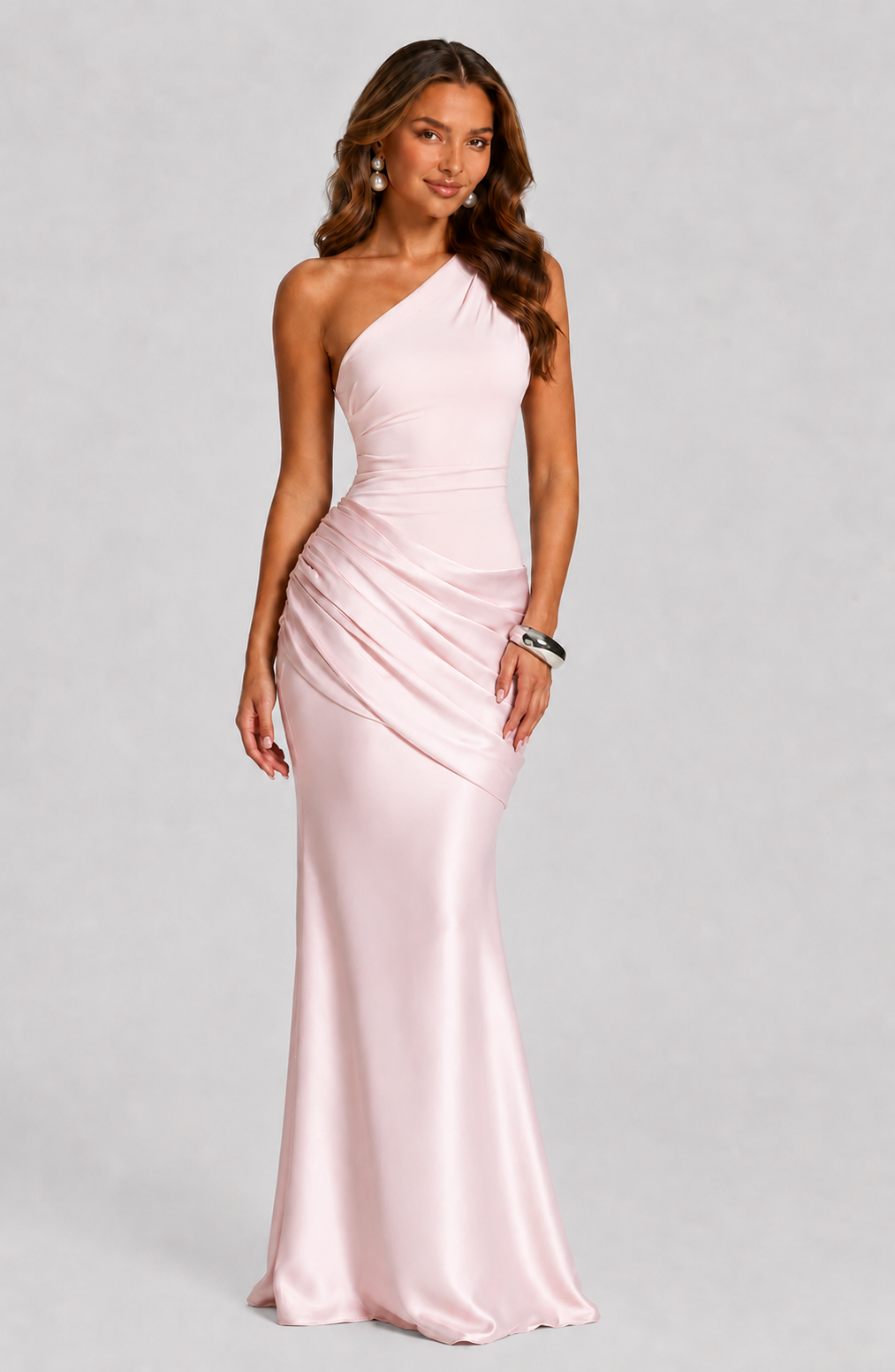 Imogen Refined One-Shoulder Maxi Evening Dress