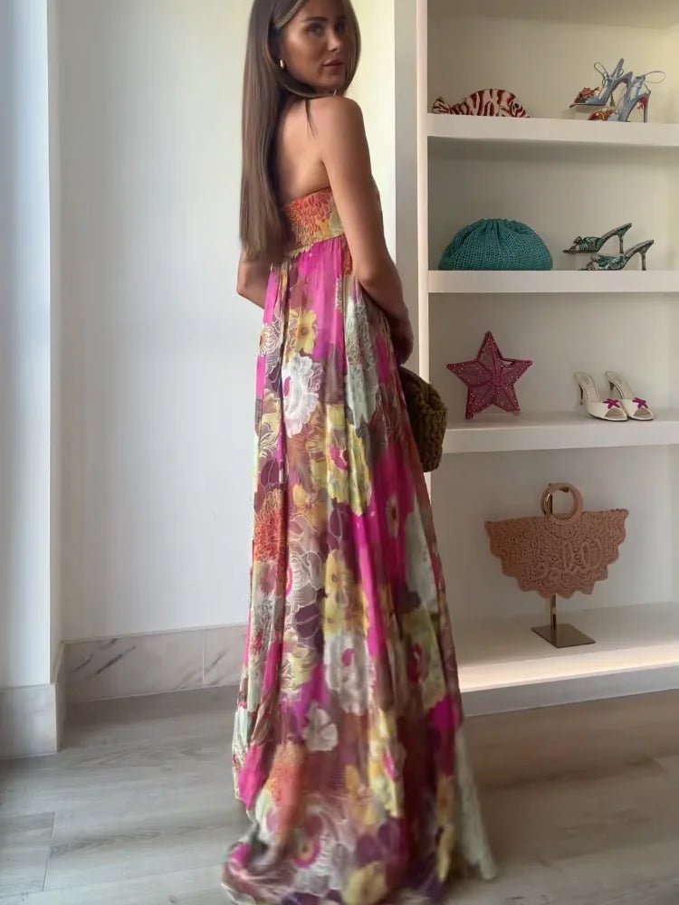 Freya Romantic Strapless Floral Maxi Dress