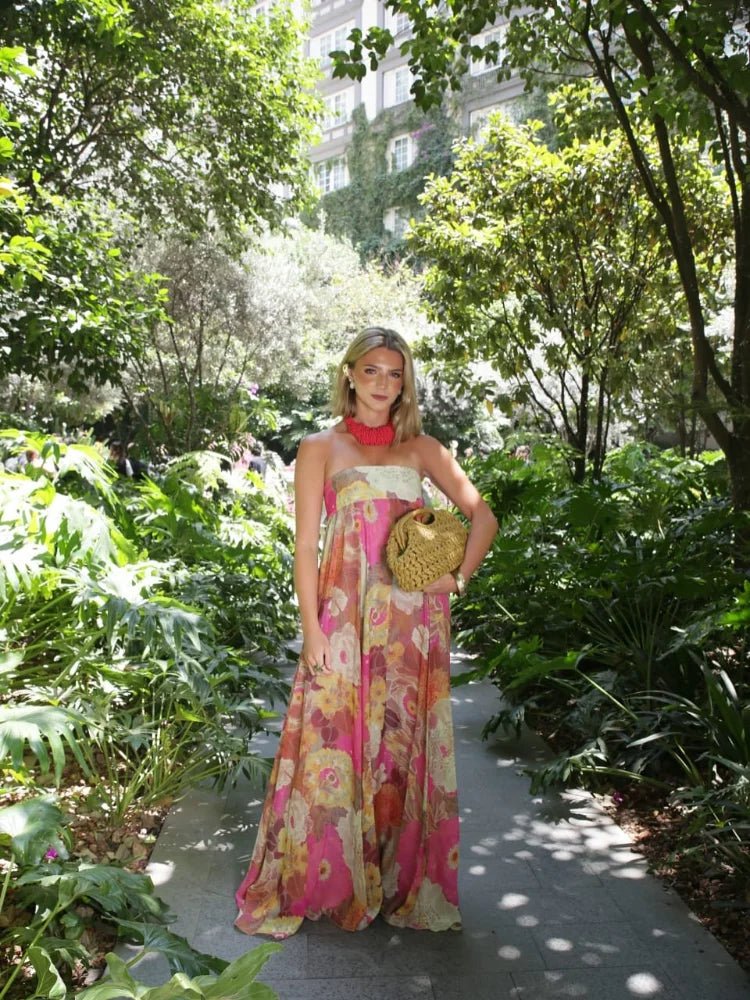 Freya Romantic Strapless Floral Maxi Dress